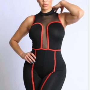 Black and Red Romper